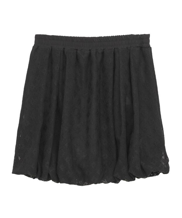 Green Parks ■ＬＯＶＥＢＯＡＴ　フラワーメッシュバルーンスカート Black