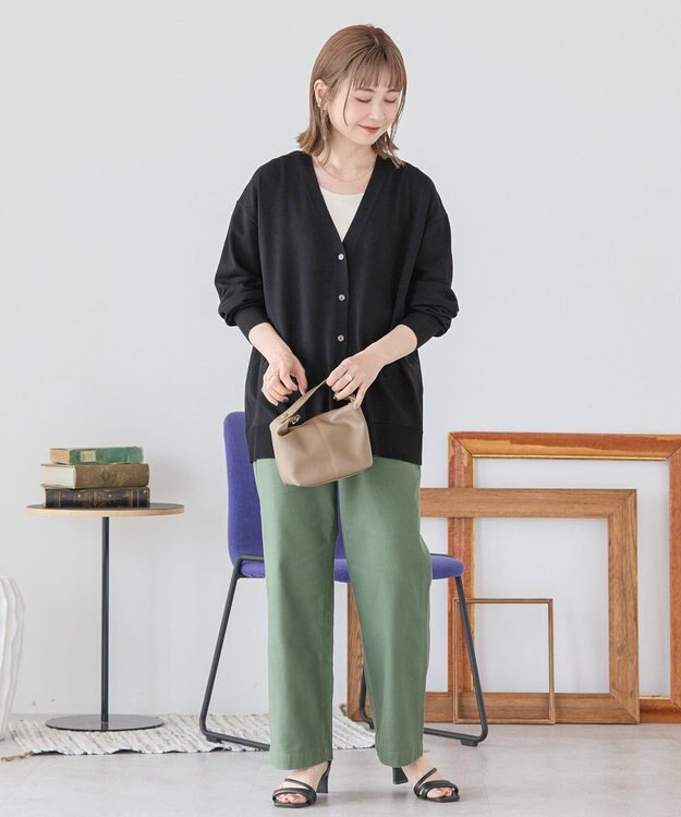 AMERICAN HOLIC Ｖネックポケット付きカーディガン Black