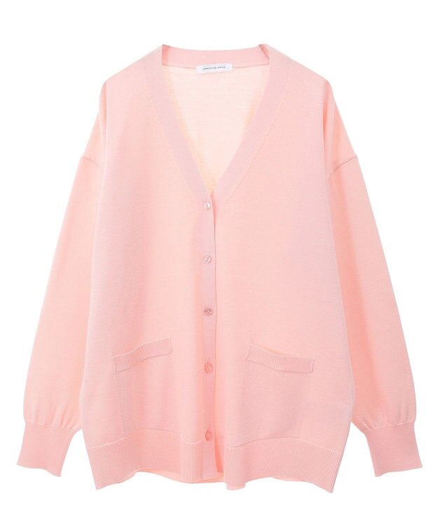 AMERICAN HOLIC Ｖネックポケット付きカーディガン Peach