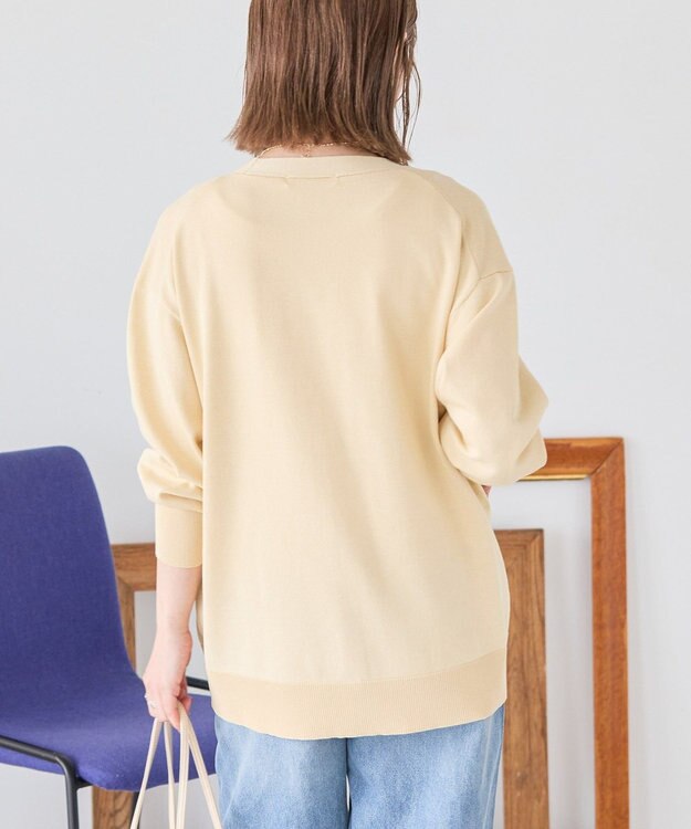 AMERICAN HOLIC Ｖネックポケット付きカーディガン Ecru