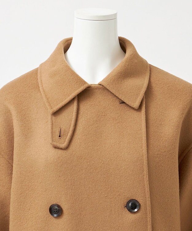 23区 S 【エステータ】ウールリバー ケープ付き コート ベージュ系