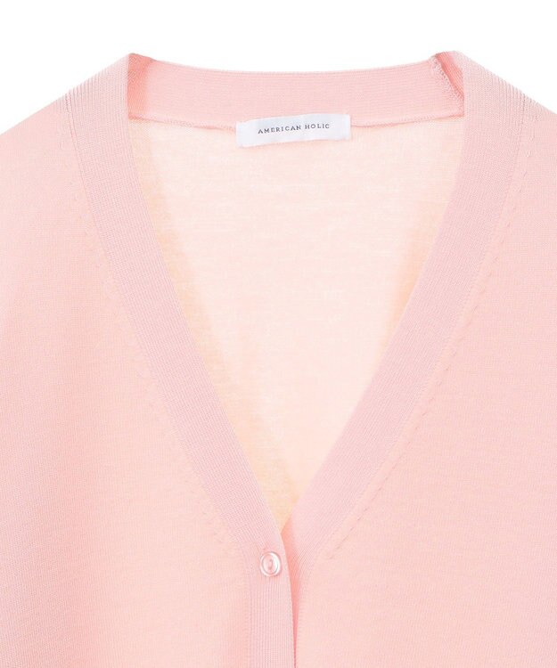 AMERICAN HOLIC Ｖネックポケット付きカーディガン Peach