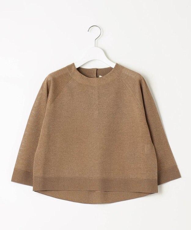 自由区 【セットアップ対応・洗える】ヴィスコースシアー ニット ブラウン系