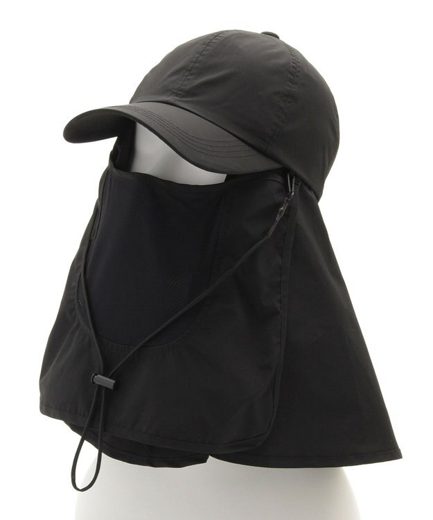 MOONBAT 【遮光100％/UVカット100％】フワクール (Fuwacool)  日差しを完全遮断ガードキャップ　遮光100　UV100 ブラック