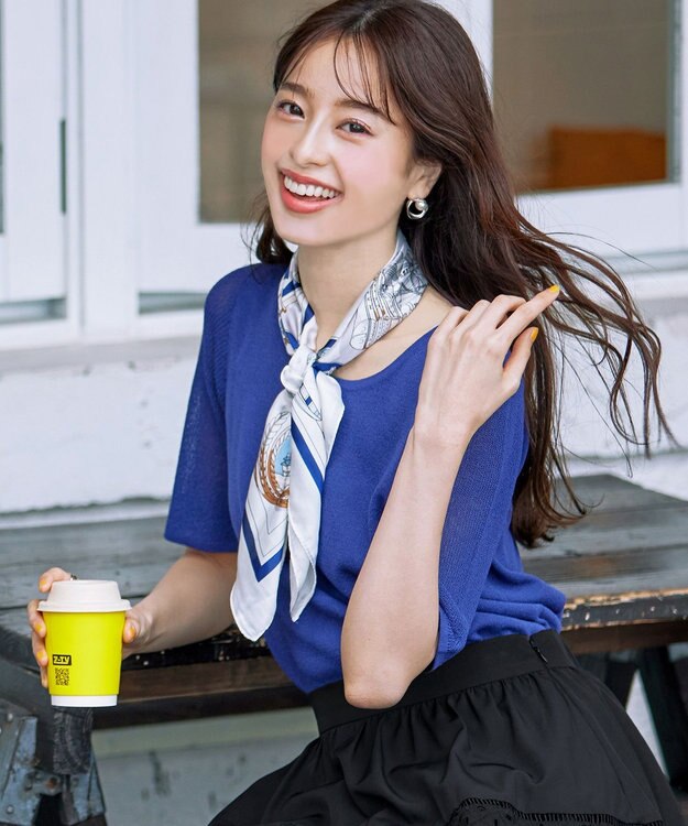 Tiaclasse 捻じりフープパール付きピアス シルバー