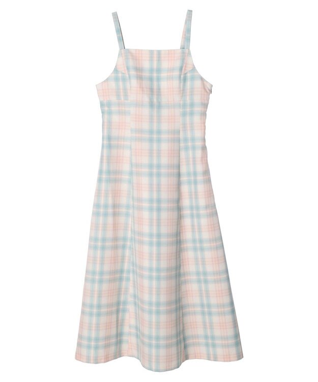 earth music&ecology ＣＨＥＣＫハイウエストフレアジャンスカ Check Green