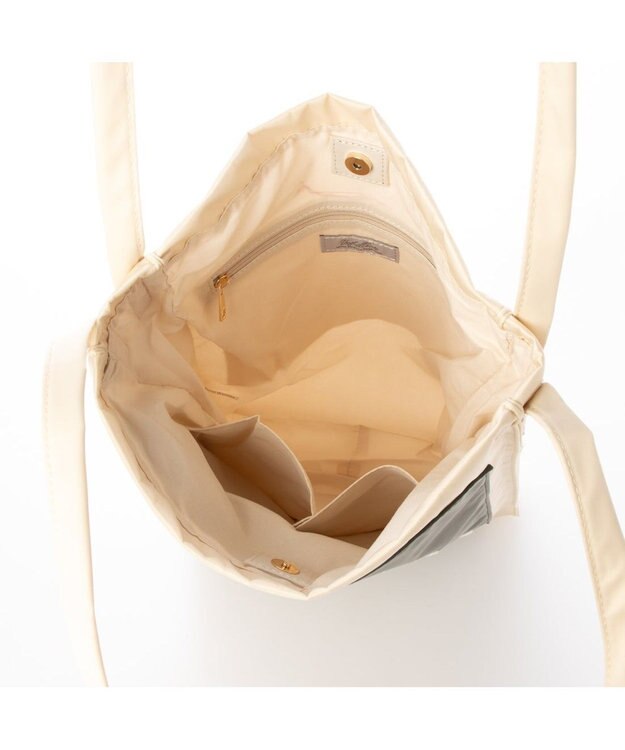 UNBILLION カシュカシュ cachecache / チェーンステッチ刺繍トートバッグ アイボリー