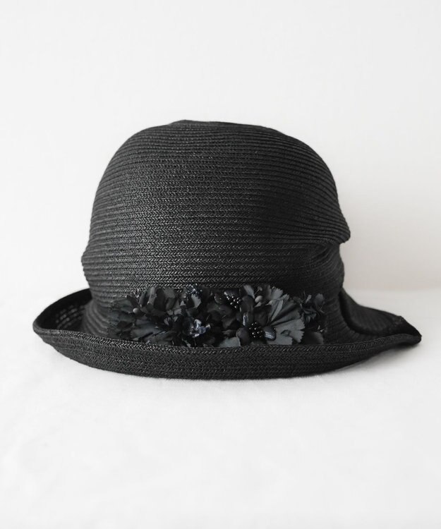 AND WOOL 【繊細で深みがある色合いの上品小物】フラワーブーケブローチ ブラック