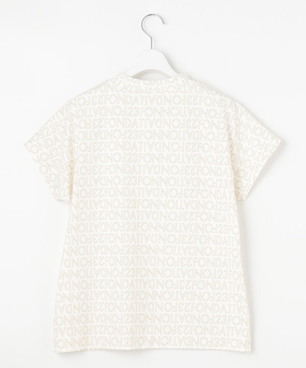 23区GOLF 【WOMEN】【23Fondation/WEB&一部店舗限定】ロゴ総柄 モックネックシャツ ホワイト系5