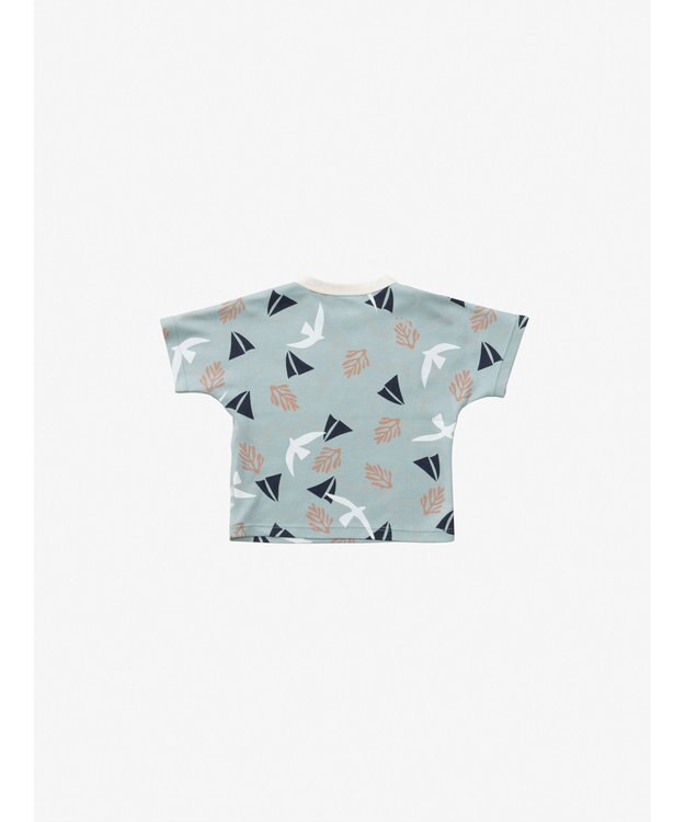 HELLY HANSEN 【ベビー・抗菌防臭・記名ラベル付き】 マイファーストHHプリントセットアップ ミスティグレー