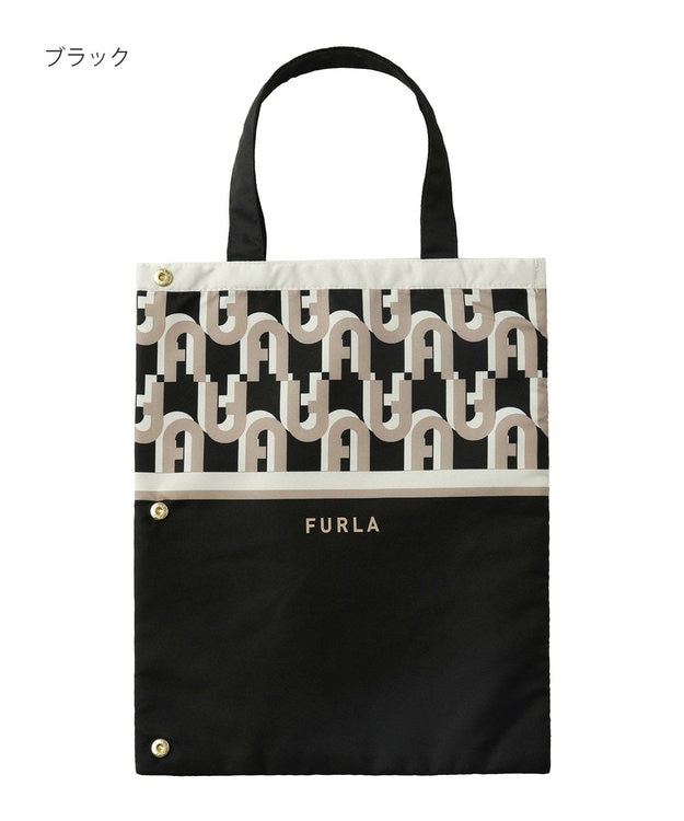 MOONBAT FURLA 傘袋 折りたたみ傘用 アーチロゴ／内側吸水生地 ブラック