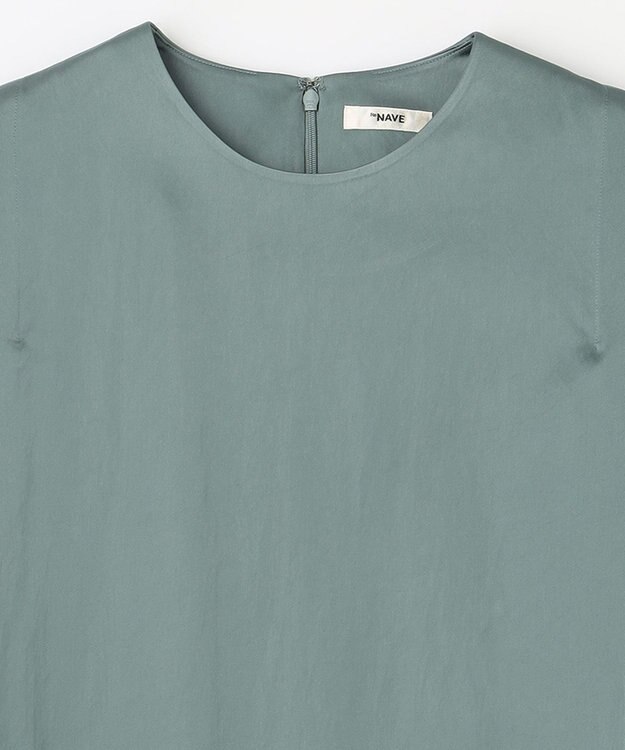 NAVE 【ReNAVE　洗える】グロスサテン ドレス スモーキーグリーン系