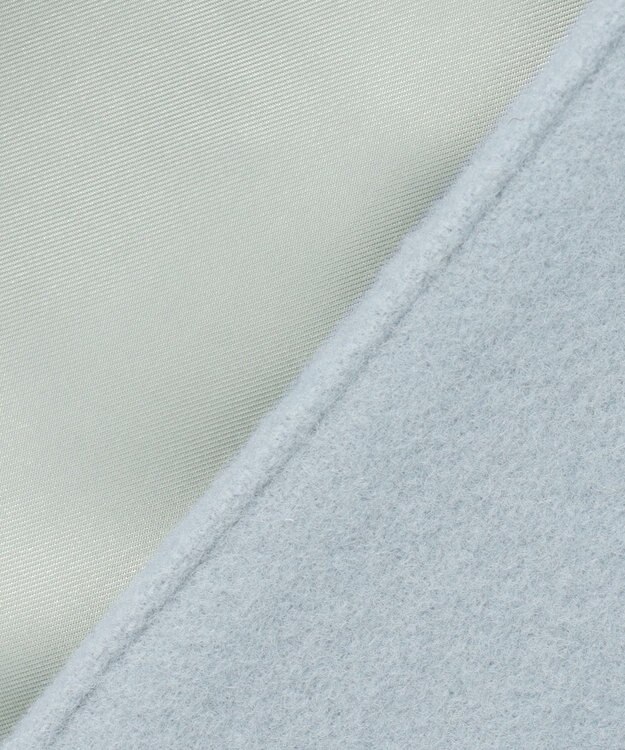 J.PRESS LADIES L ショートビーバー フーデット コート アクアブルー系