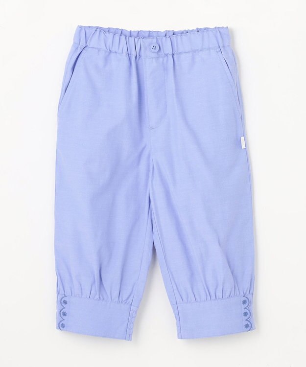 組曲 KIDS 【110-140㎝】 クロップドカフスパンツ サックスブルー