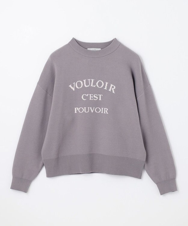 ANY L しあわせタッチメッセージニット グレージュ