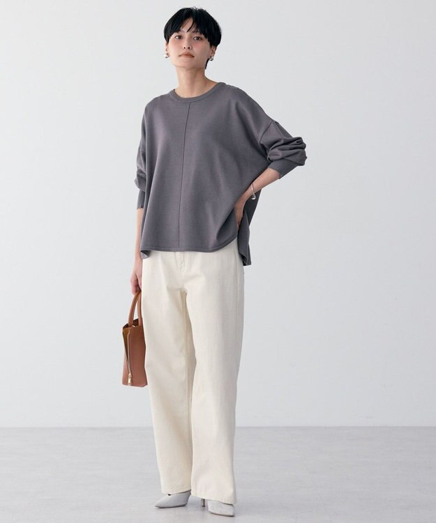 AMERICAN HOLIC センターシームラウンドニットプルオーバー Charcoal Gray