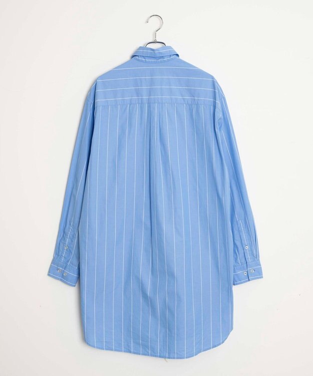 WEGO ストライプロングシャツ ブルーストライプ