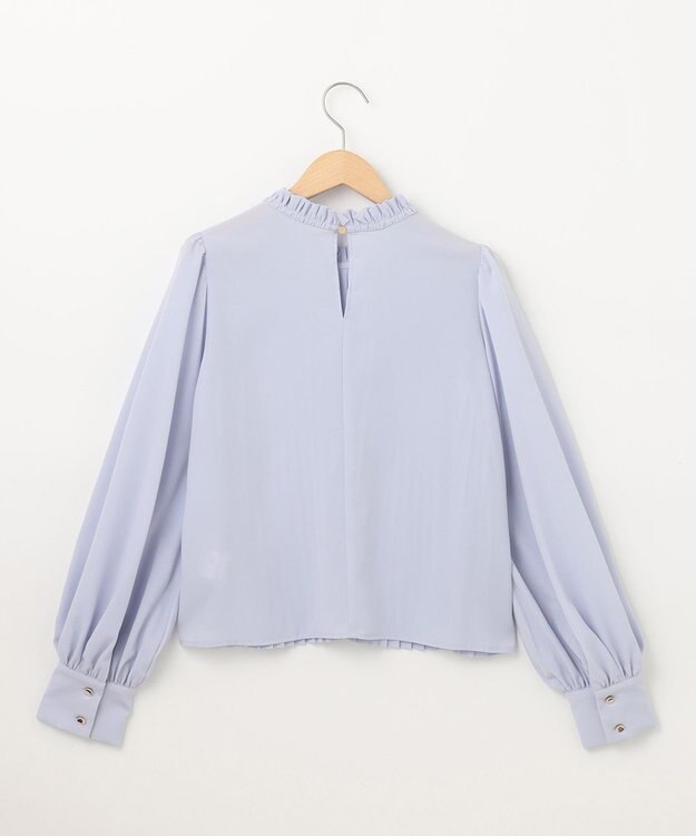 SHARE PARK LADIES プリーツジョーゼットブラウス ライラック系