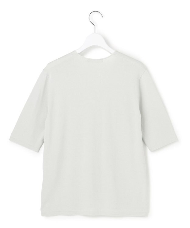 ICB L 【先行予約・WEB限定カラーあり】 シンセティックハイゲージ 半袖Vネックニット アイスグレー［WEB限定］