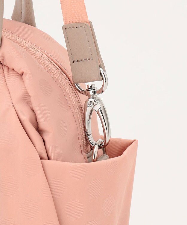 Y'SACCS はっ水ドットジャカード　ショートハンドル付き　軽量2wayショルダー ライトピンク