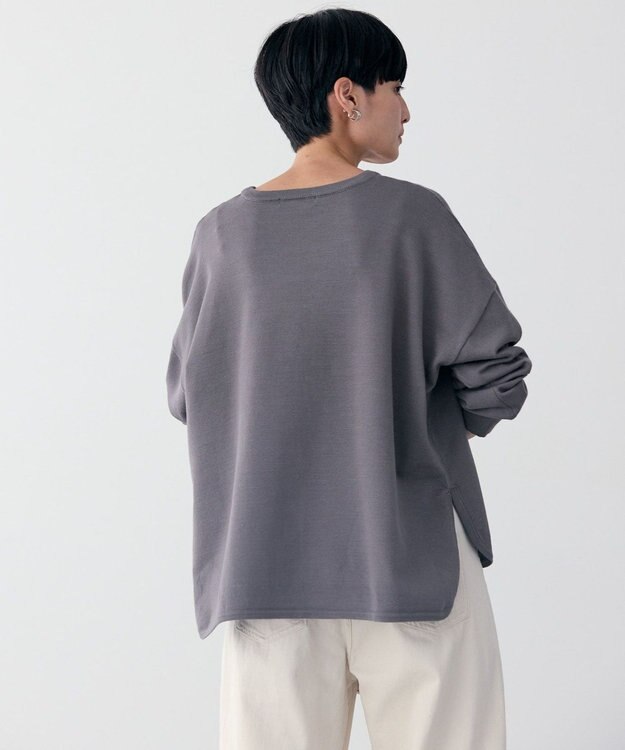 AMERICAN HOLIC センターシームラウンドニットプルオーバー Charcoal Gray