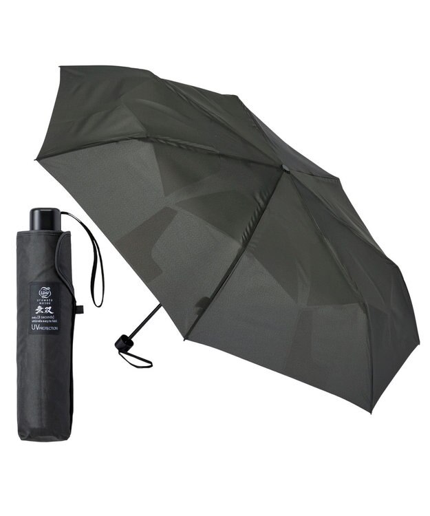 MOONBAT 【3秒でたためる傘/耐風】urawaza 無双(ウラワザ ムソウ)  折りたたみ傘 無地  58cm ブラック