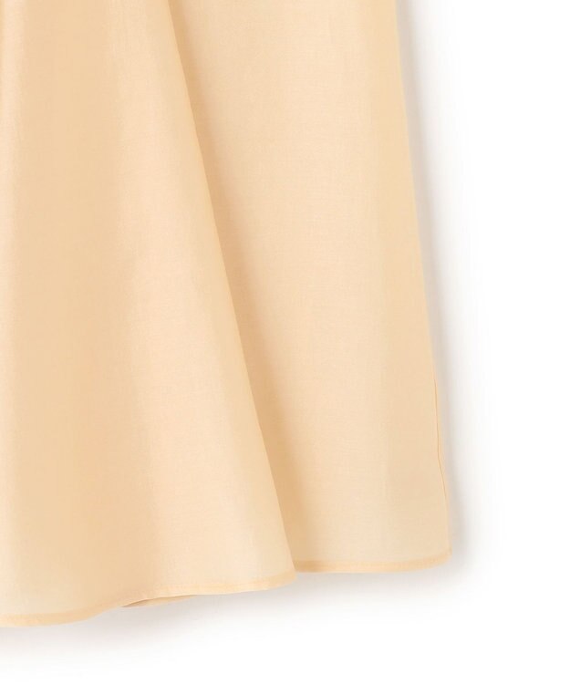 BEIGE， AMARYLLIS / シアー 切り替えフレアブラウス Peach