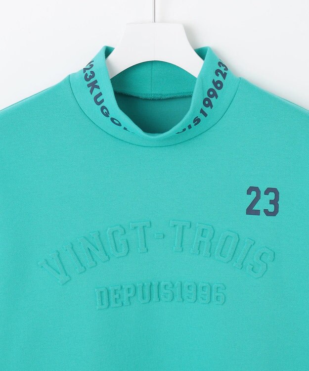 23区GOLF 【MEN】パターンからゴルフに合わせたしっかり素材のカノコダンボールモック ターコイズブルー系