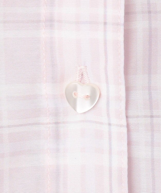 ANY KIDS シアーチェックシャツ ピンク