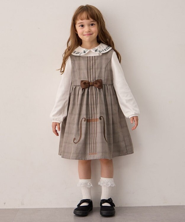 ANY KIDS 音符ブラウス オフホワイト