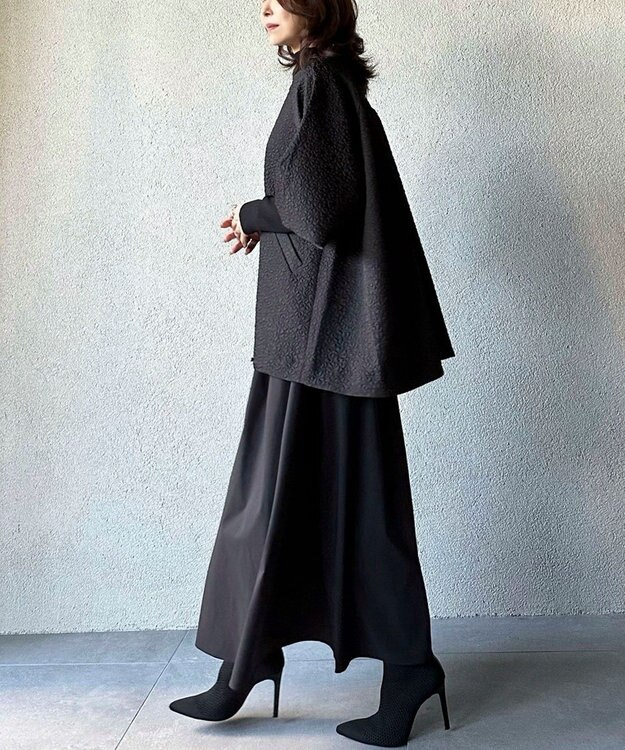 Green Parks AnriettMusee フロントジップジャガードブルゾン Black