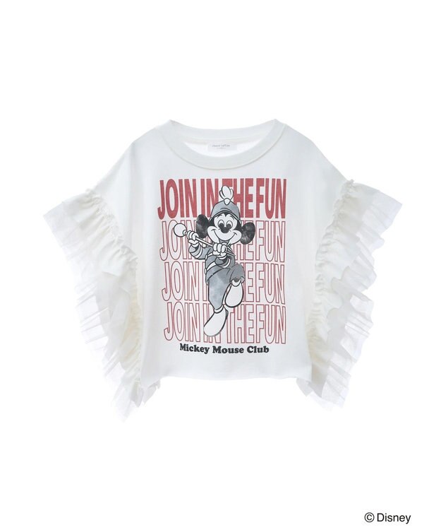 Green Parks ミッキーマウスクラブハウス／袖フリルショート丈ＴＥＥ Off White