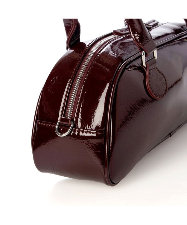 UNBILLION カシュカシュ cachecache / 横長エナメルボストン ワイン