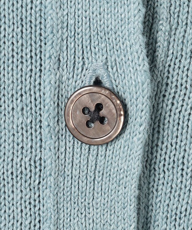 J.PRESS LADIES リネンコットンコード ポロ ニット アクア系