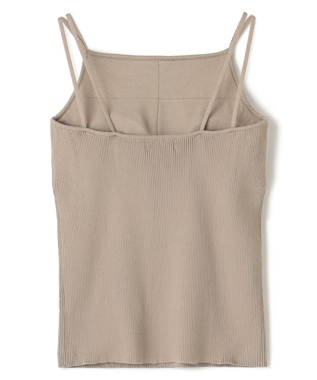 uncrave リブニット カップ付きキャミソール グレージュ