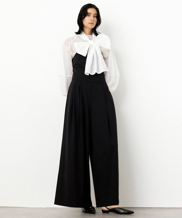 NAVE 【Nave・洗える】スパントロ ビスチェオールインワン ブラック系