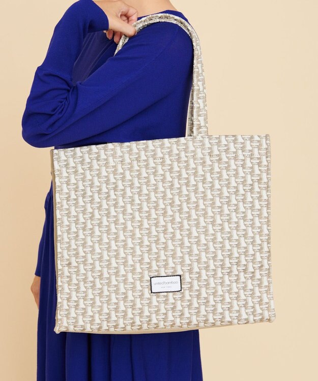 united bamboo ジャカードトートバッグ ベージュ系1