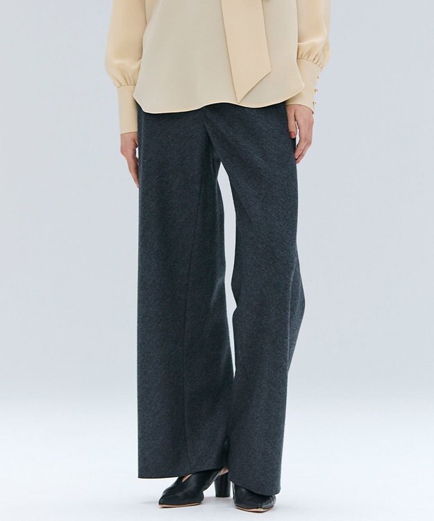 BEIGE， MONTAIGNE / イージーウエストウールワイドパンツ C.Gray