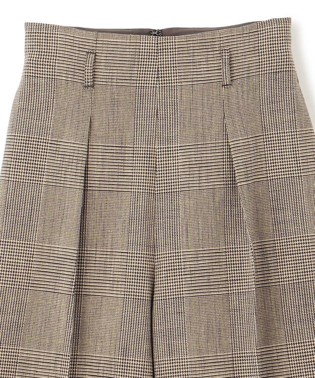 uncrave グレンチェック ワイドパンツ ブラウンチェック