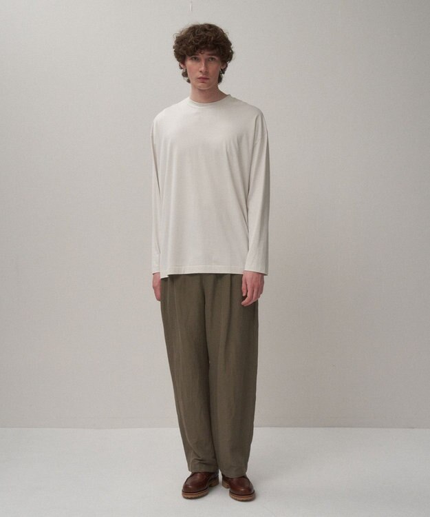 ATON SUVIN60/2 | オーバーサイズ L/S Tシャツ - UNISEX WARM WHITE