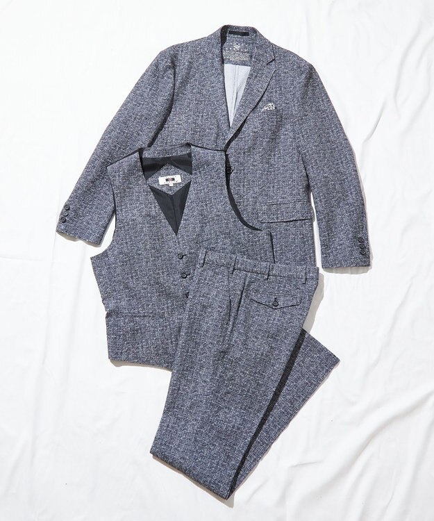 JOSEPH ABBOUD 【イージーケア・多機能】人気 ライトウェーブ ジャケット ライトグレー系3