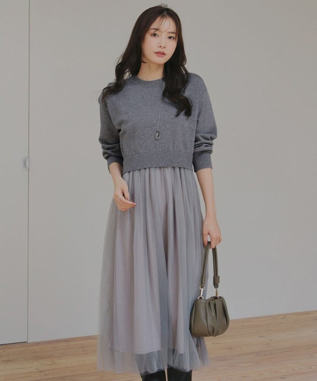 Tiaclasse 【安田美沙子さん着用・2WAY】ギャザーワンハンドルバッグ モカ