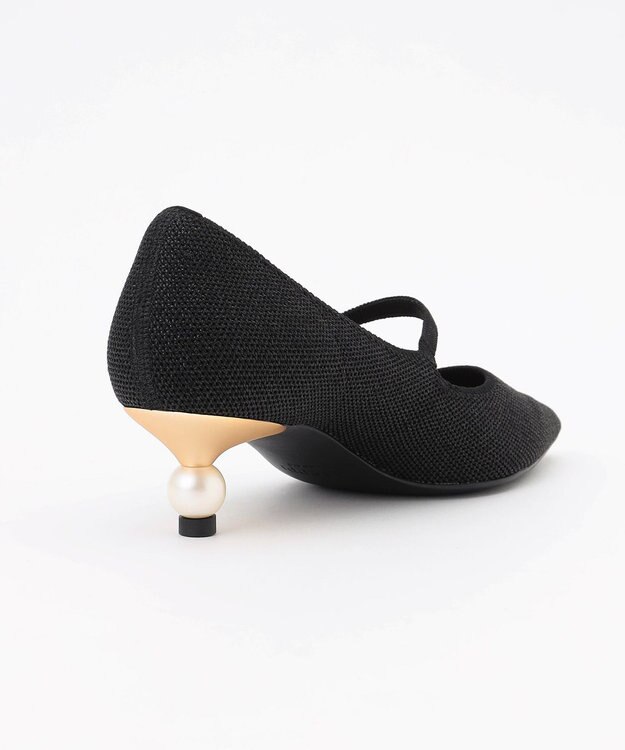 steppi 【洗える/撥水】パールヒール パンプス ブラック