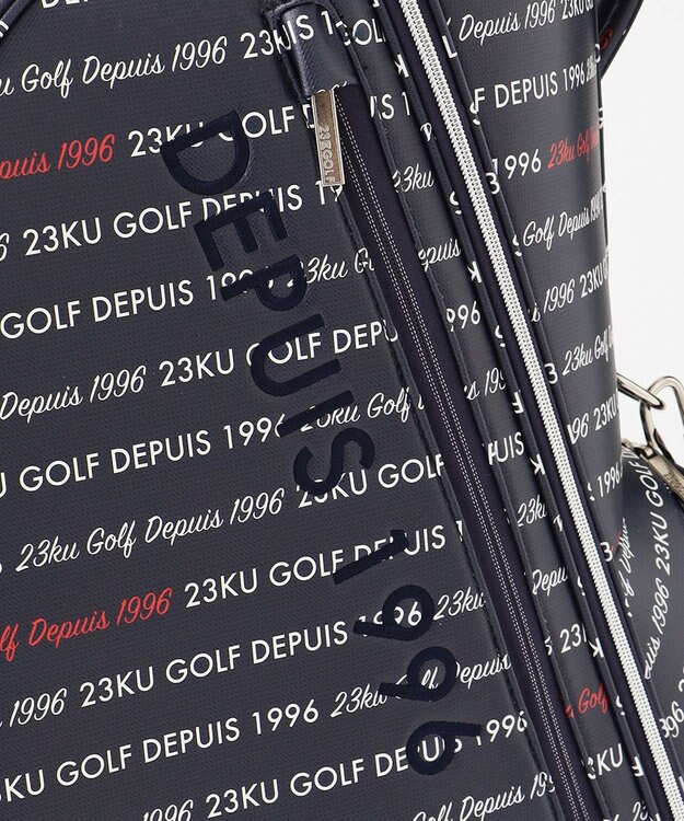 23区GOLF 【UNISEX】ロゴ総柄 キャディバッグ ネイビー系5