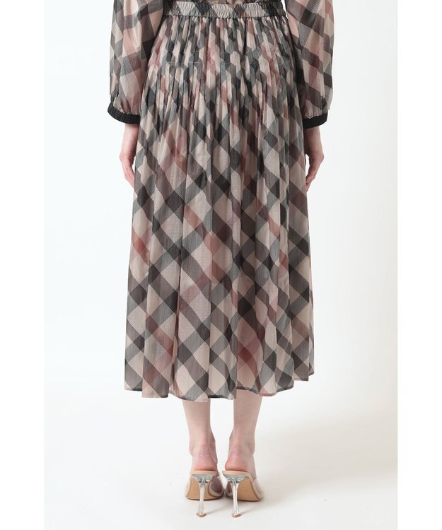 DAKS ハウスチェック シアー リップル スカート ウルトラハウスチェック