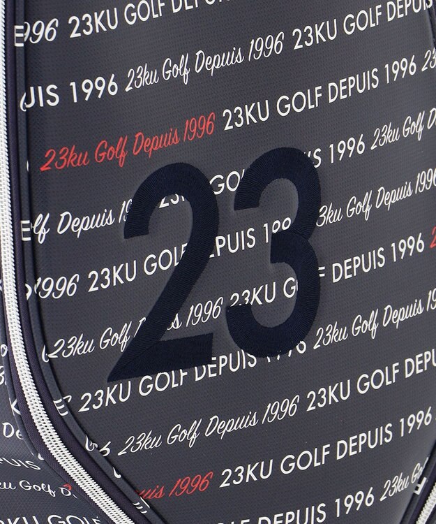 23区GOLF 【UNISEX】ロゴ総柄 キャディバッグ ネイビー系5