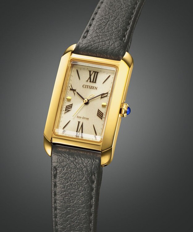 CITIZEN 【電池交換不要】レクタンギュラーウオッチ イエローゴールドEW5622-09P イエローゴールド