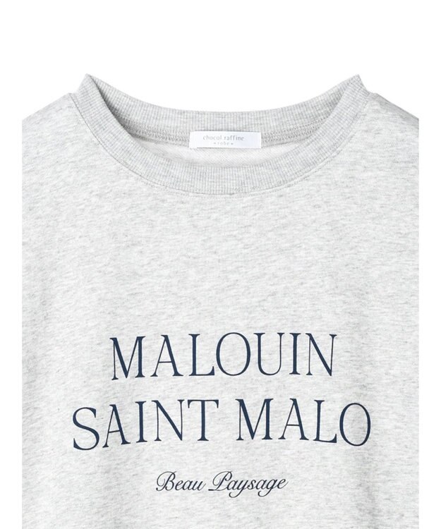 Green Parks アソートロゴ裏毛プルオーバー Light Gray Mixture