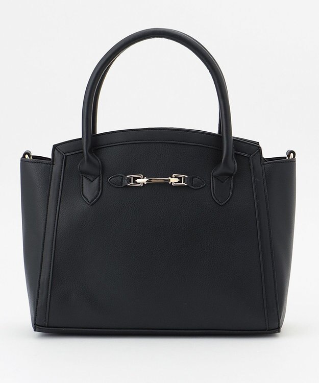 ANY SIS 【美人百花7月号掲載】2WAYビットエッジミディ トートバッグ ブラック