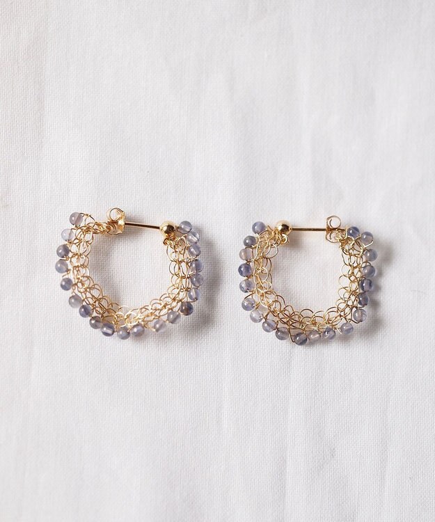 CASUMINO sweet pie iolite mini ピアス gold